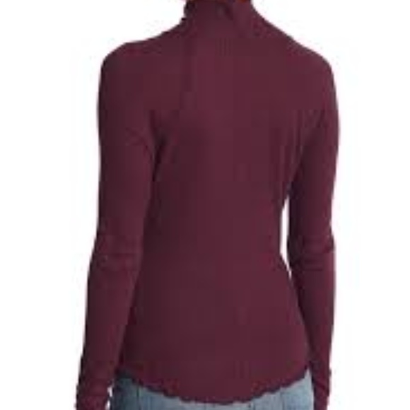 FREE PEOPLE Skyline Thermal Top, Wine or White XS - New w/Tags - Picture 3 of 7